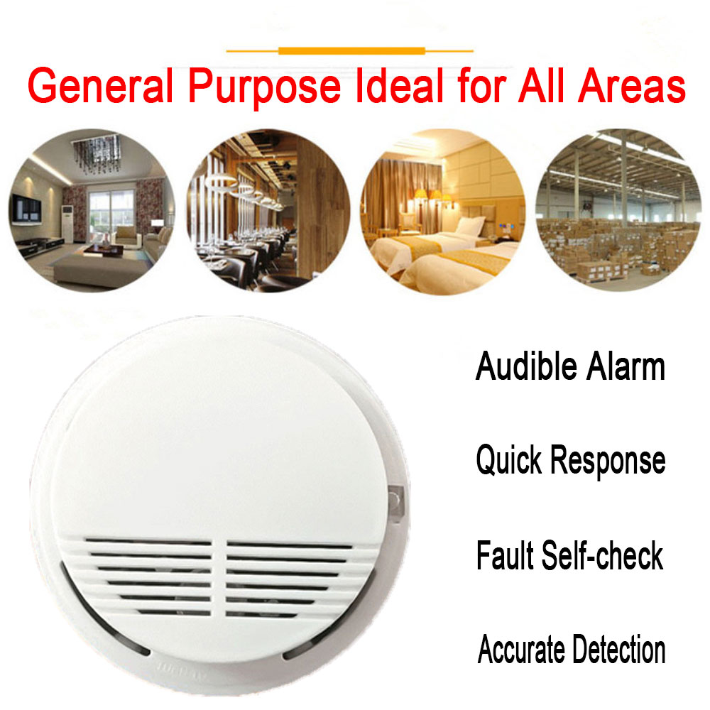 Photoelectric Smoke Alarm with Battery